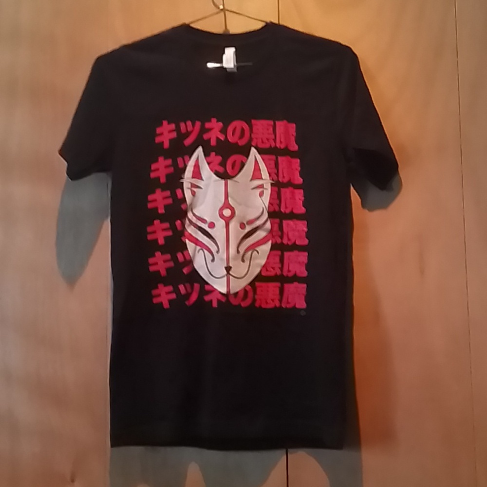 Kitsune t-shirt from Bella + Canvas in black, size small